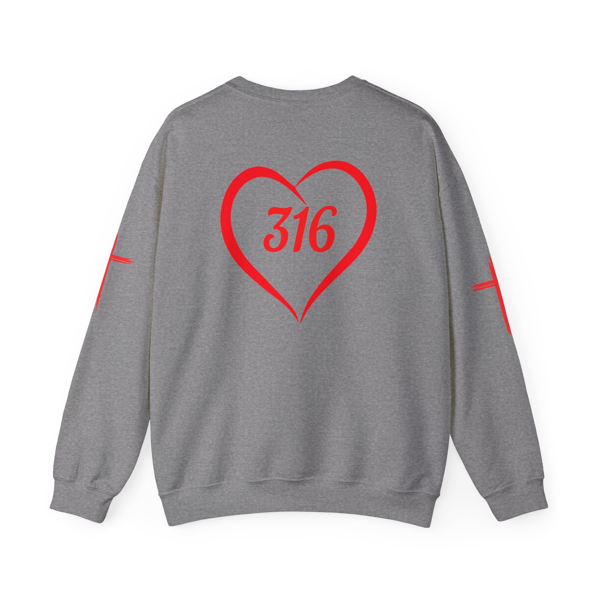 316 Heart Graphic Unisex Crewneck Sweatshirt - Cozy Casual Love