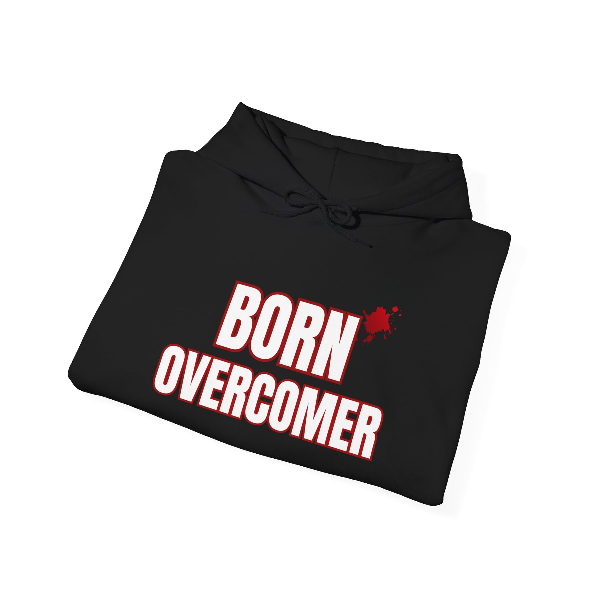 Born Overcomer - Unisex Heavy Blend Hoodie - Inspirational Sweatshirt for Everyday Comfort