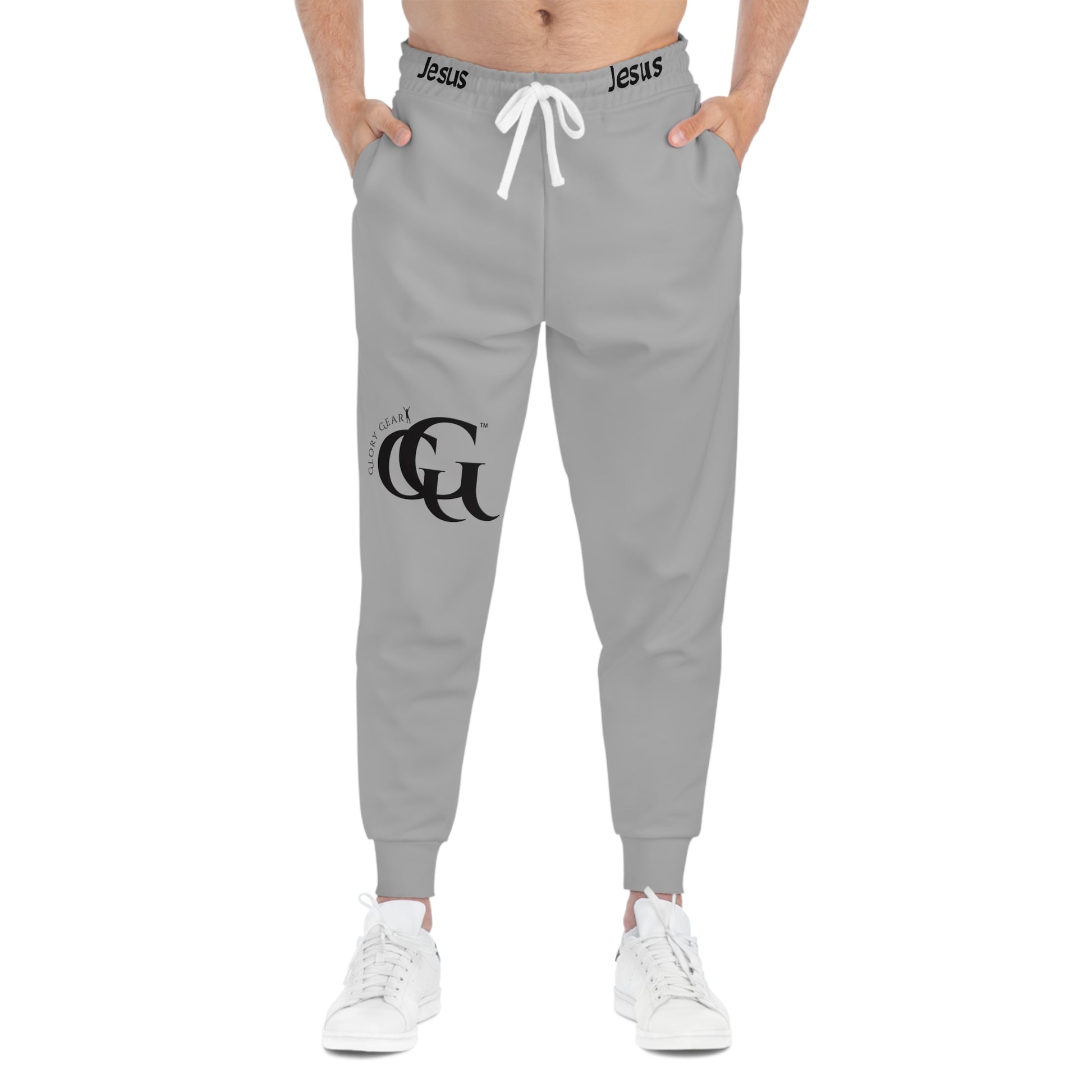 Glory Gear Inspirational Athletic Joggers with 'Jesus' Design - Perfect for Workouts and Everyday Comfort