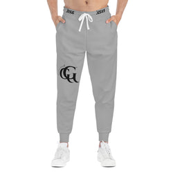 Collection of Glory Gear Inspirational Athletic Joggers with 'Jesus' Design - Perfect for Workouts and Everyday Comfort in a gallery layout