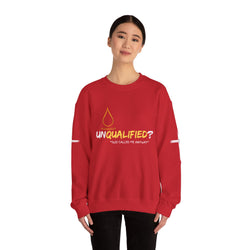 Collection of QUALIFIED "God Called Me Anyway" Unisex Crewneck Sweatshirt - Cozy Motivational Apparel in a gallery layout