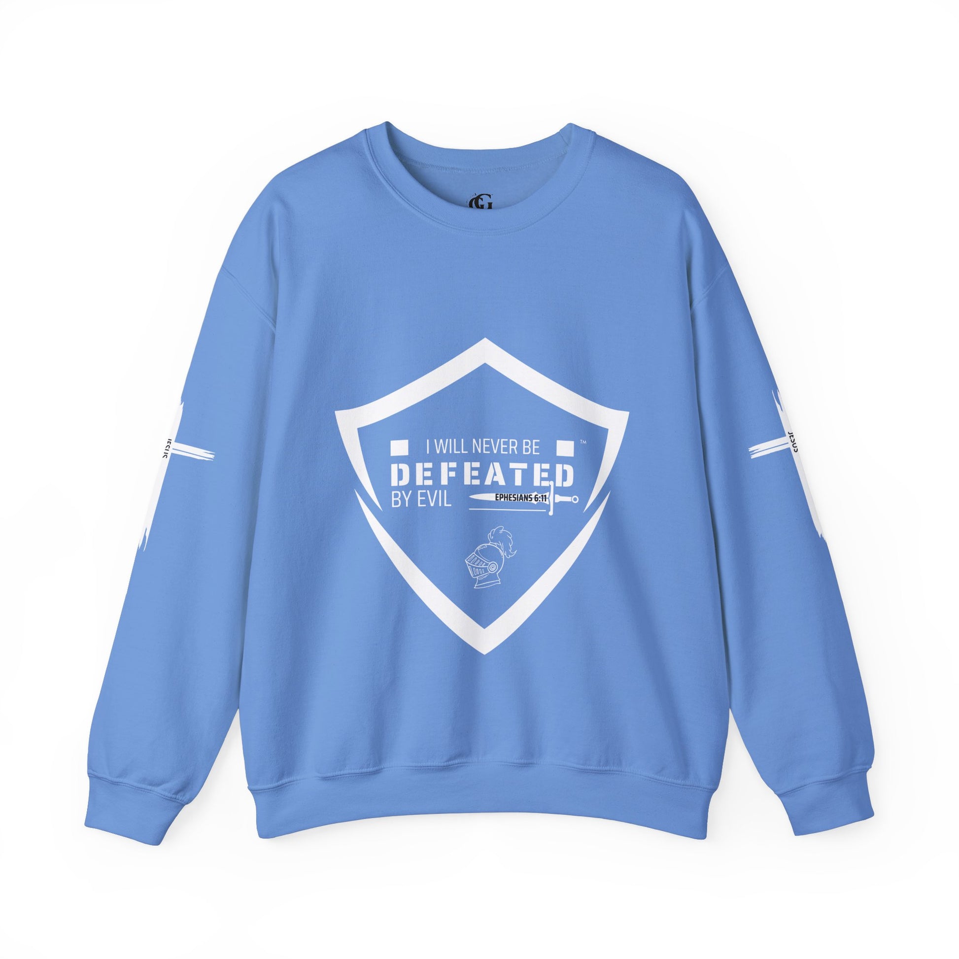 "I WILL NEVER BE DEFEATED" Unisex Crewneck Sweatshirt