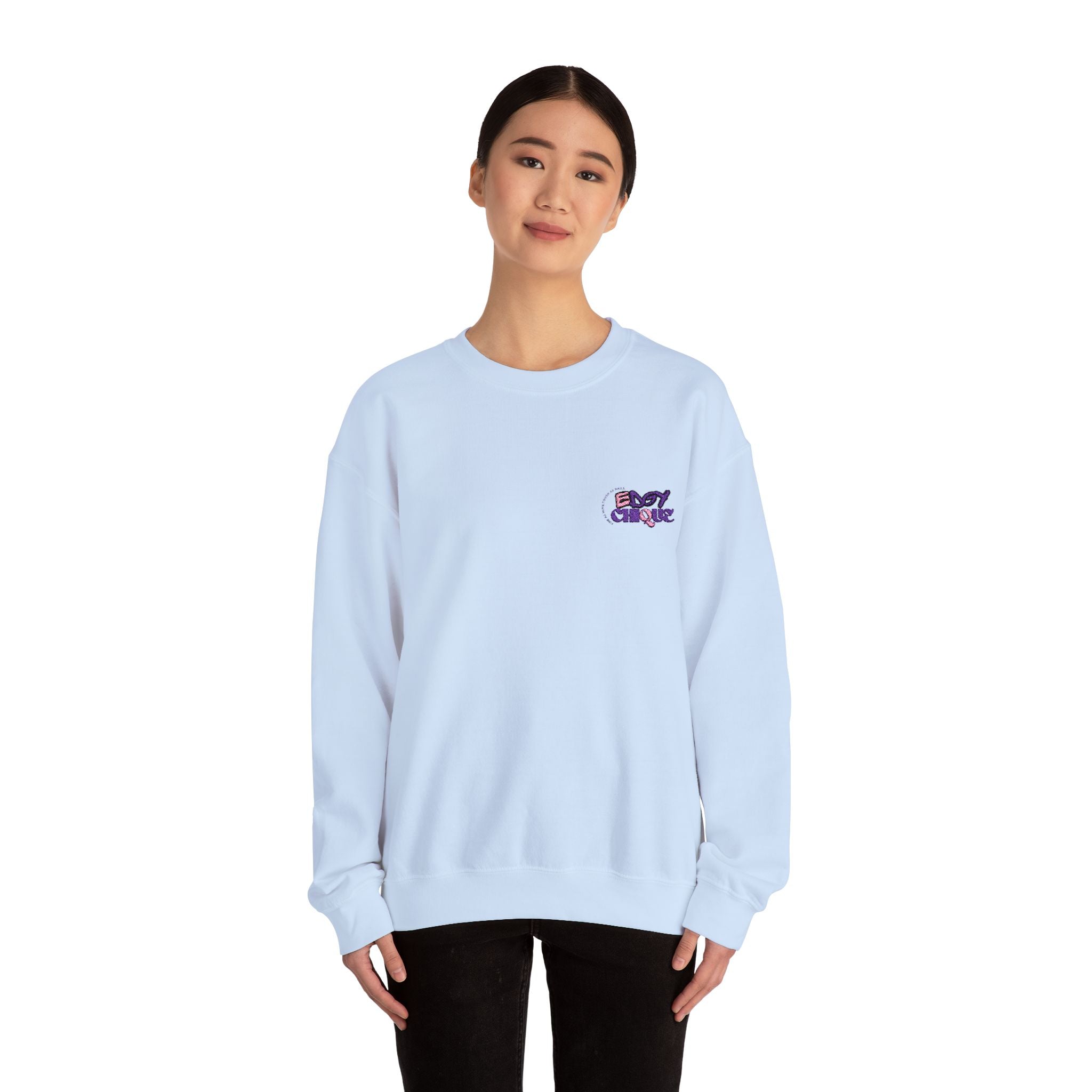 Collection of Embroidered Edgy Chique Sweatshirt in a gallery layout