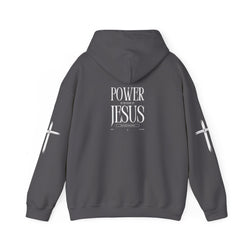 Collection of Power in the Name of Jesus Hoodie - Unisex Heavy Blend Sweatshirt for Faith and Inspiration in a gallery layout