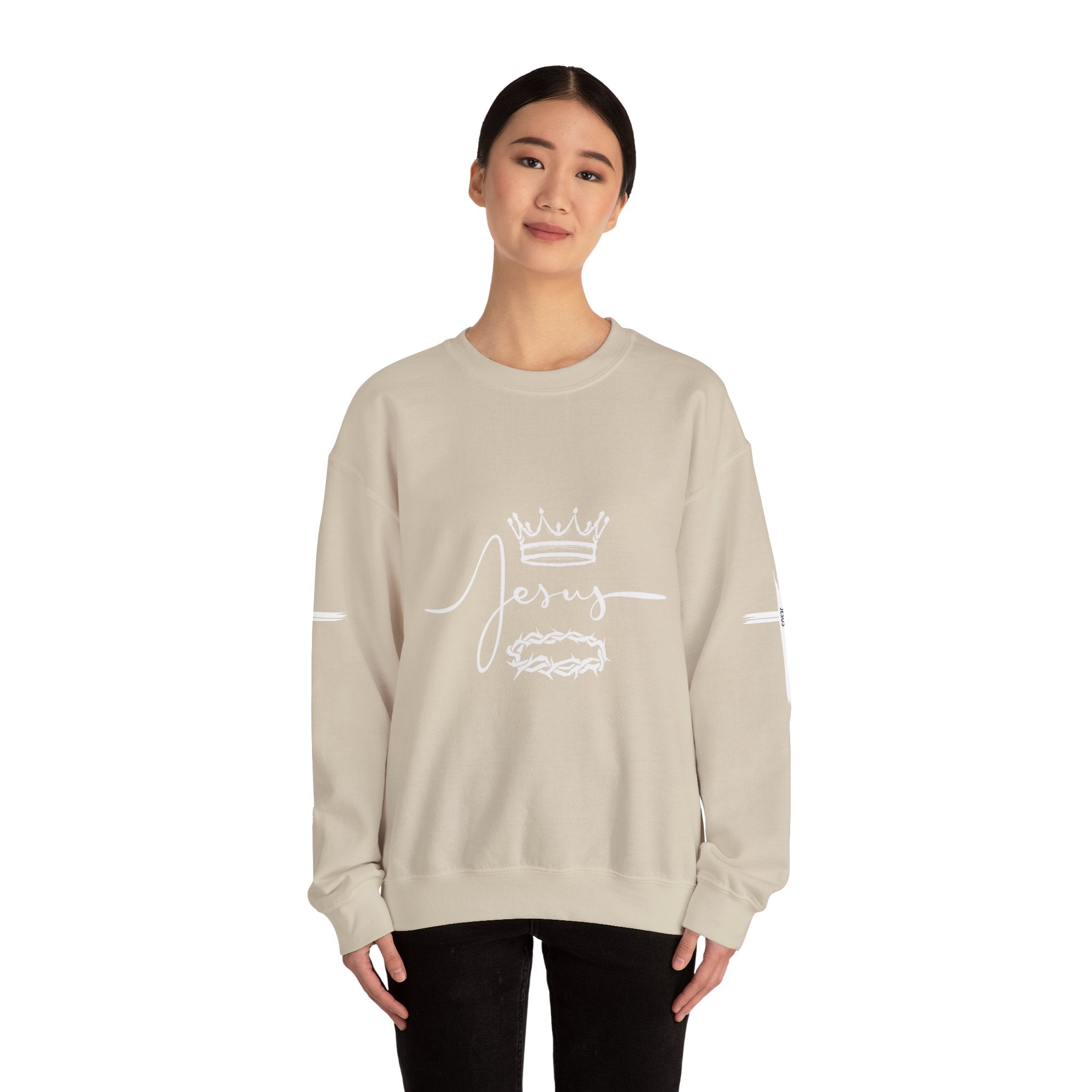 Collection of Jesus Crown & Thorns Unisex Crewneck Sweatshirt in a gallery layout