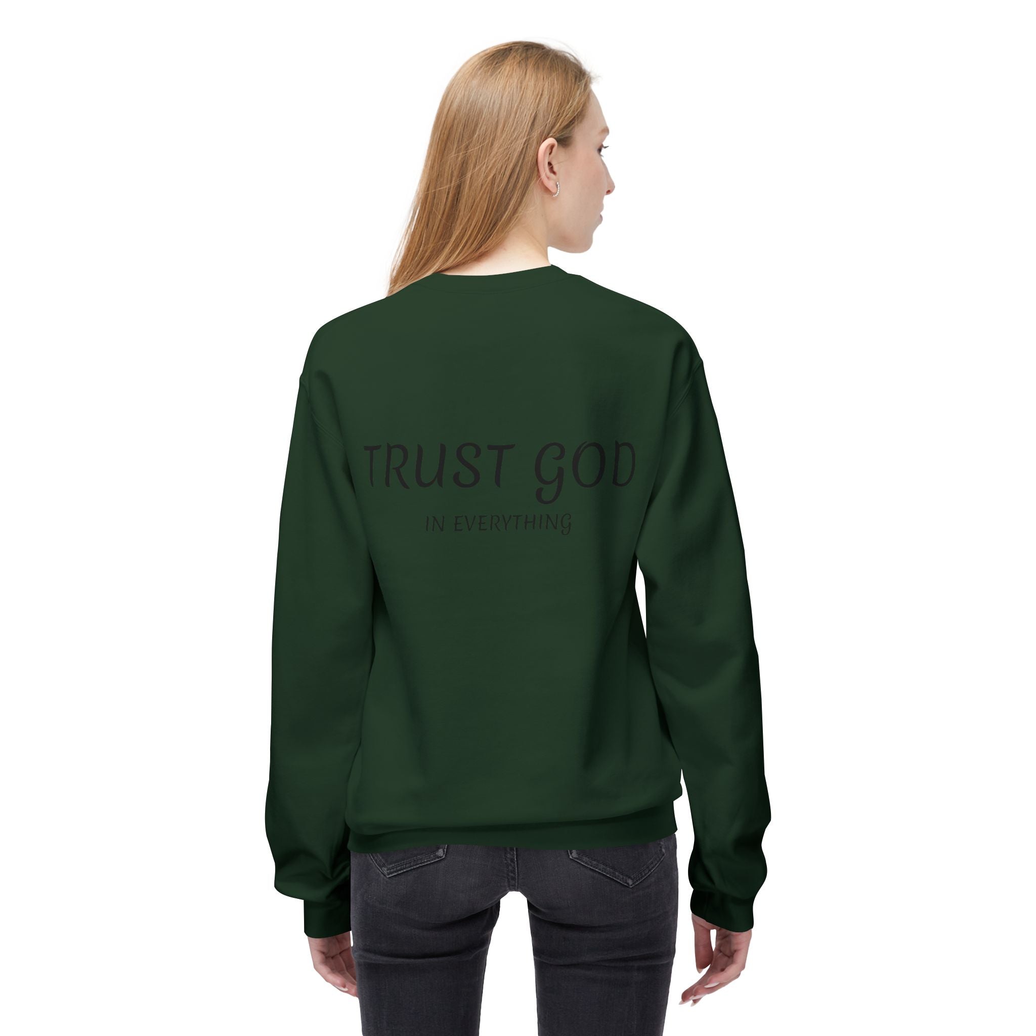 Collection of Trust God Fleece Sweatshirt for Comfort and Inspiration in a gallery layout