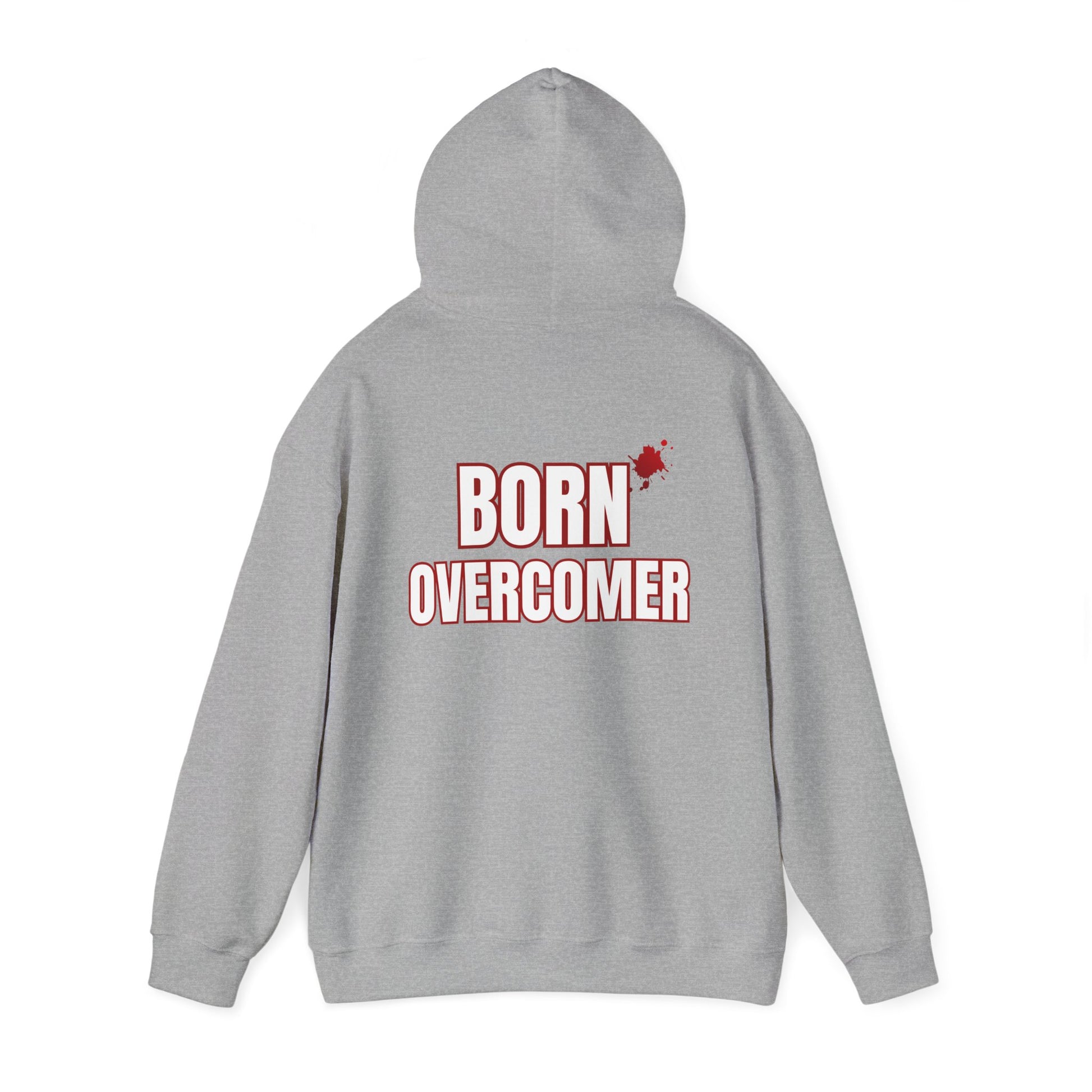 Born Overcomer - Unisex Heavy Blend Hoodie - Inspirational Sweatshirt for Everyday Comfort