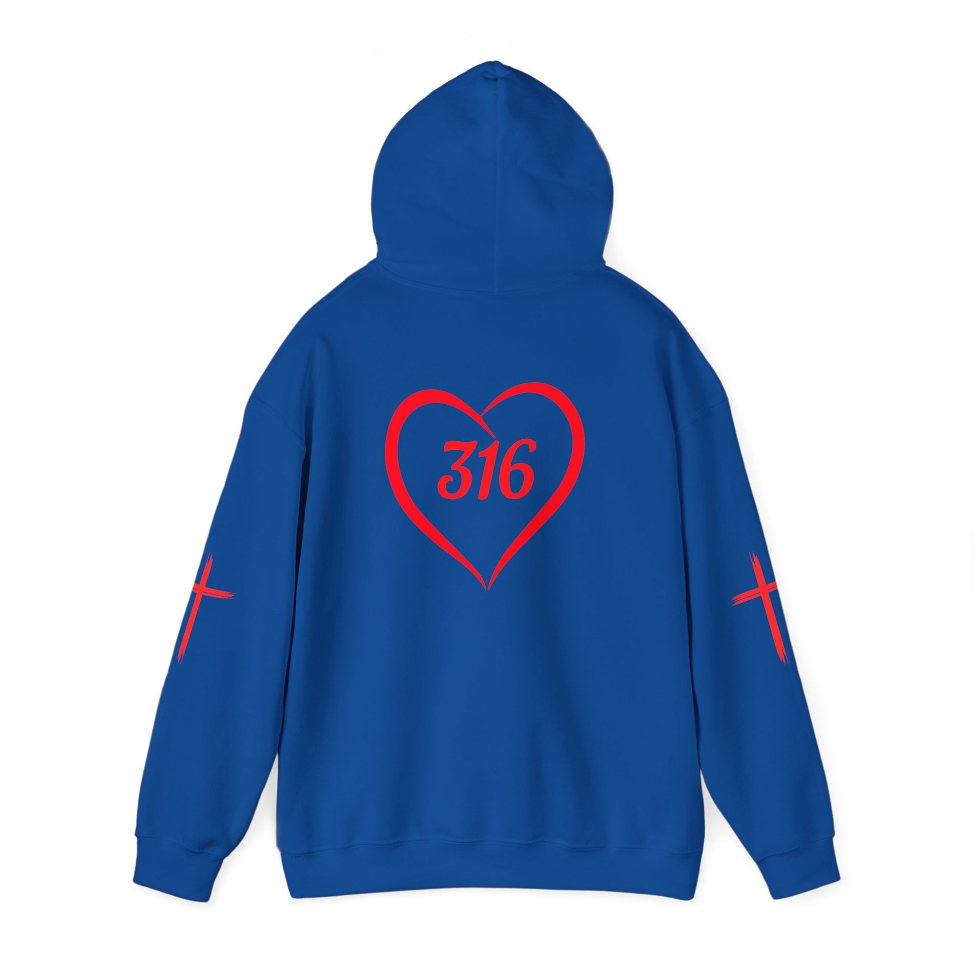 Heart 316 Unisex Heavy Blend Hooded Sweatshirt - Comfortable Faith-Inspired Apparel