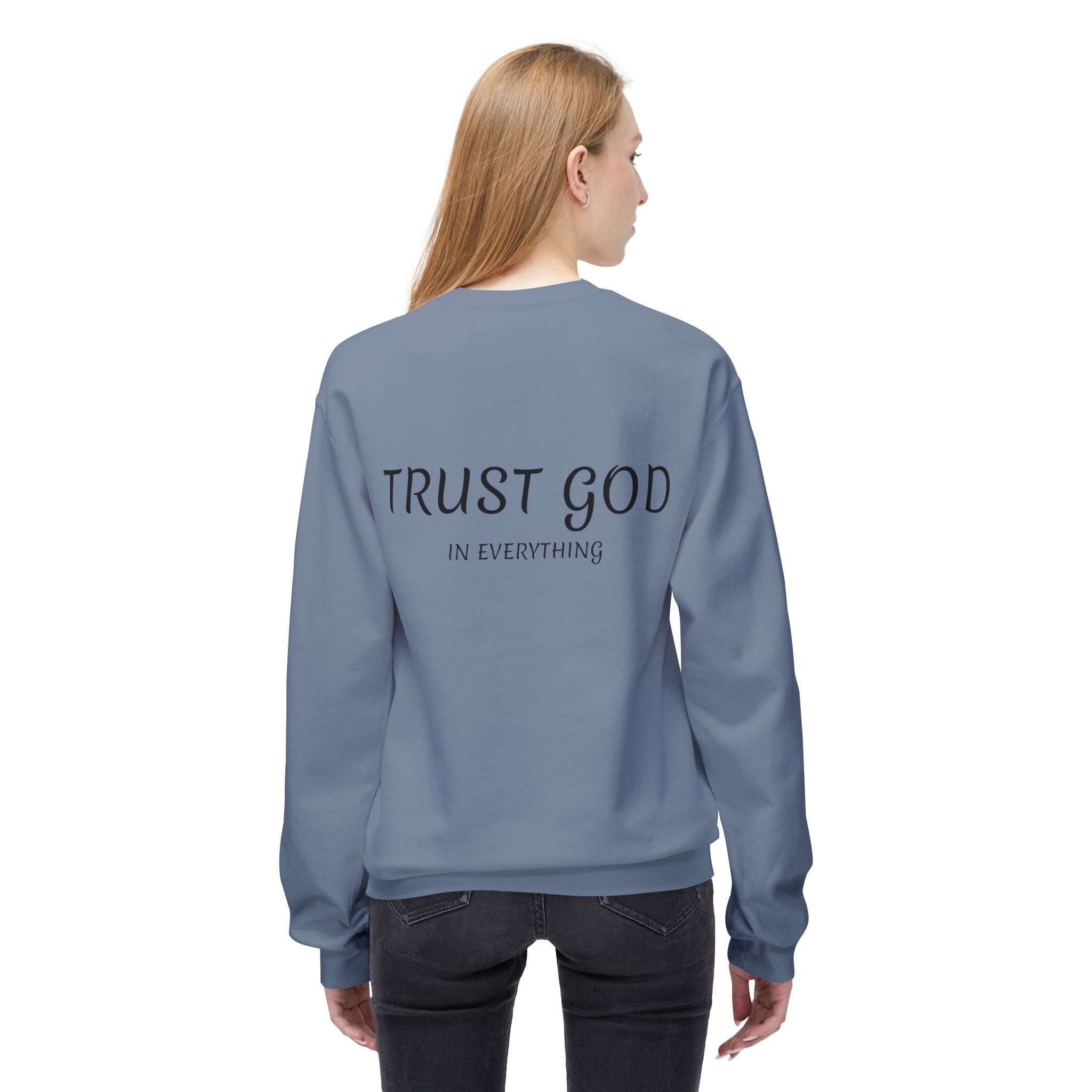 Collection of Trust God Fleece Sweatshirt for Comfort and Inspiration in a gallery layout