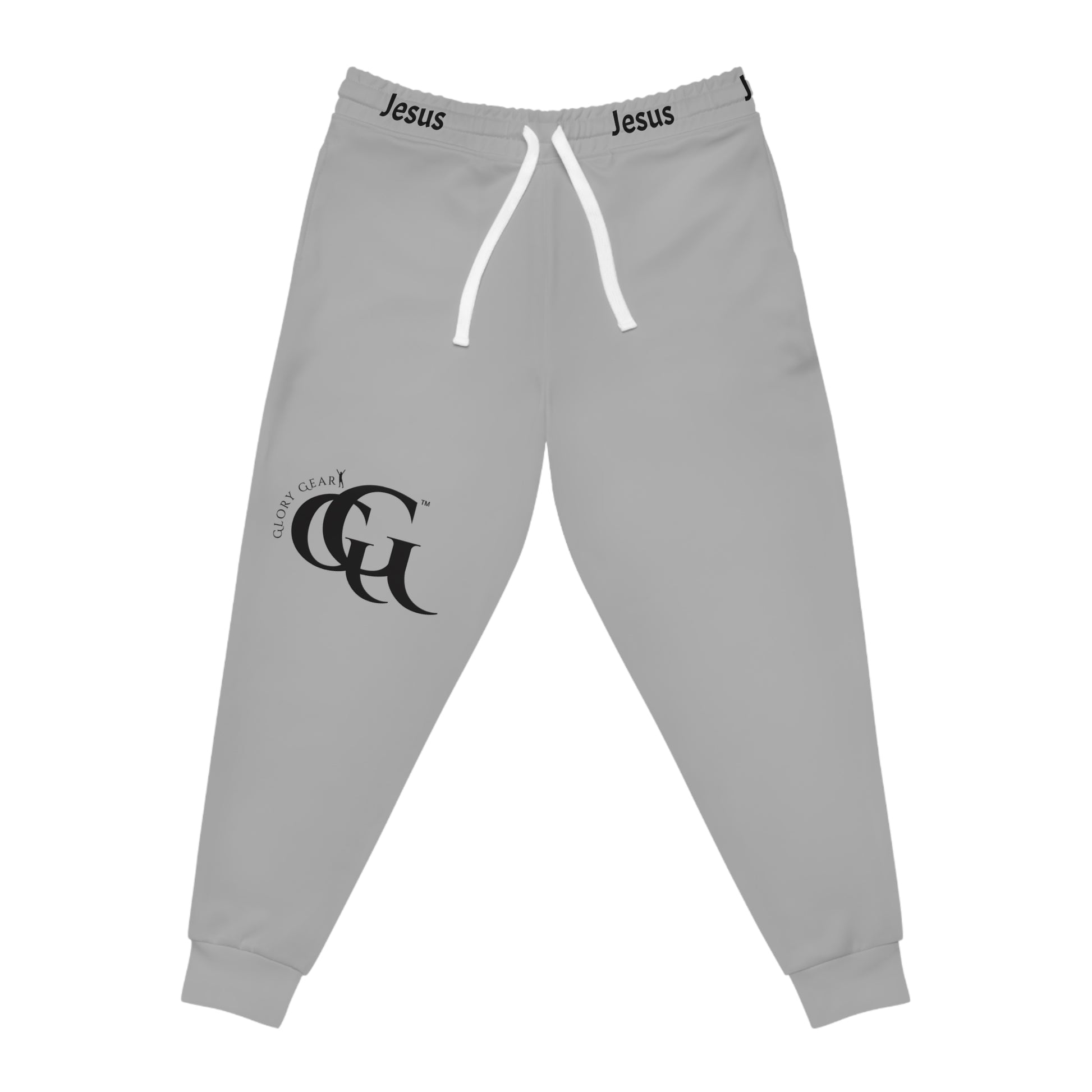 Glory Gear Inspirational Athletic Joggers with 'Jesus' Design - Perfect for Workouts and Everyday Comfort