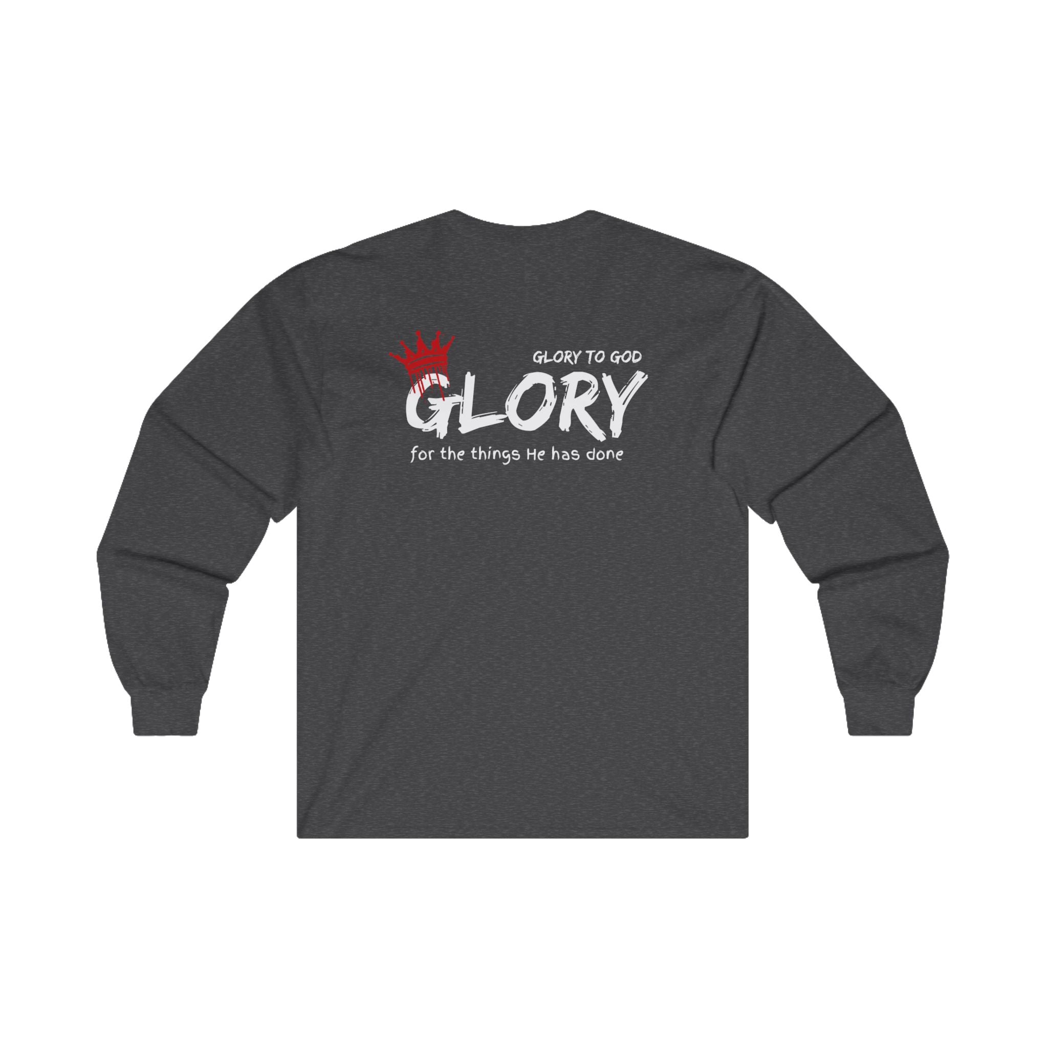 Collection of Unisex Long Sleeve Tee - 'Glory' To God - Comfortable & Stylish Apparel for All Occasions in a gallery layout