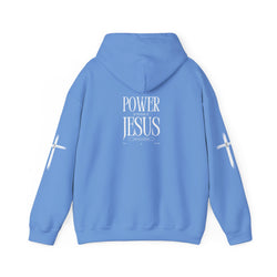 Collection of Power in the Name of Jesus Hoodie - Unisex Heavy Blend Sweatshirt for Faith and Inspiration in a gallery layout