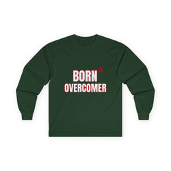 Collection of Born Overcomer Unisex Long Sleeve Tee - Inspirational Motivational Shirt in a gallery layout