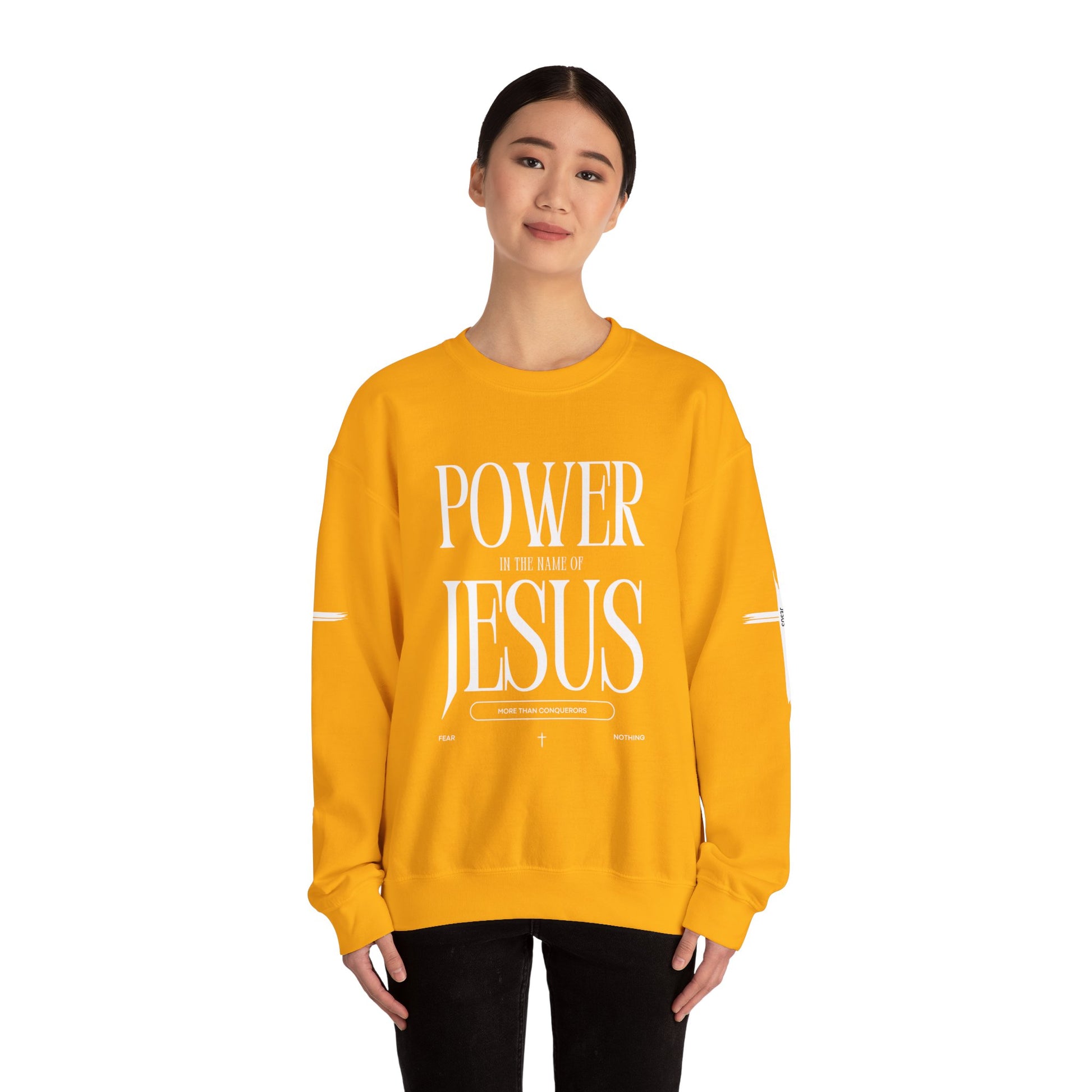 Power In the Name of Jesus Unisex Crewneck Sweatshirt for Comfort Lovers