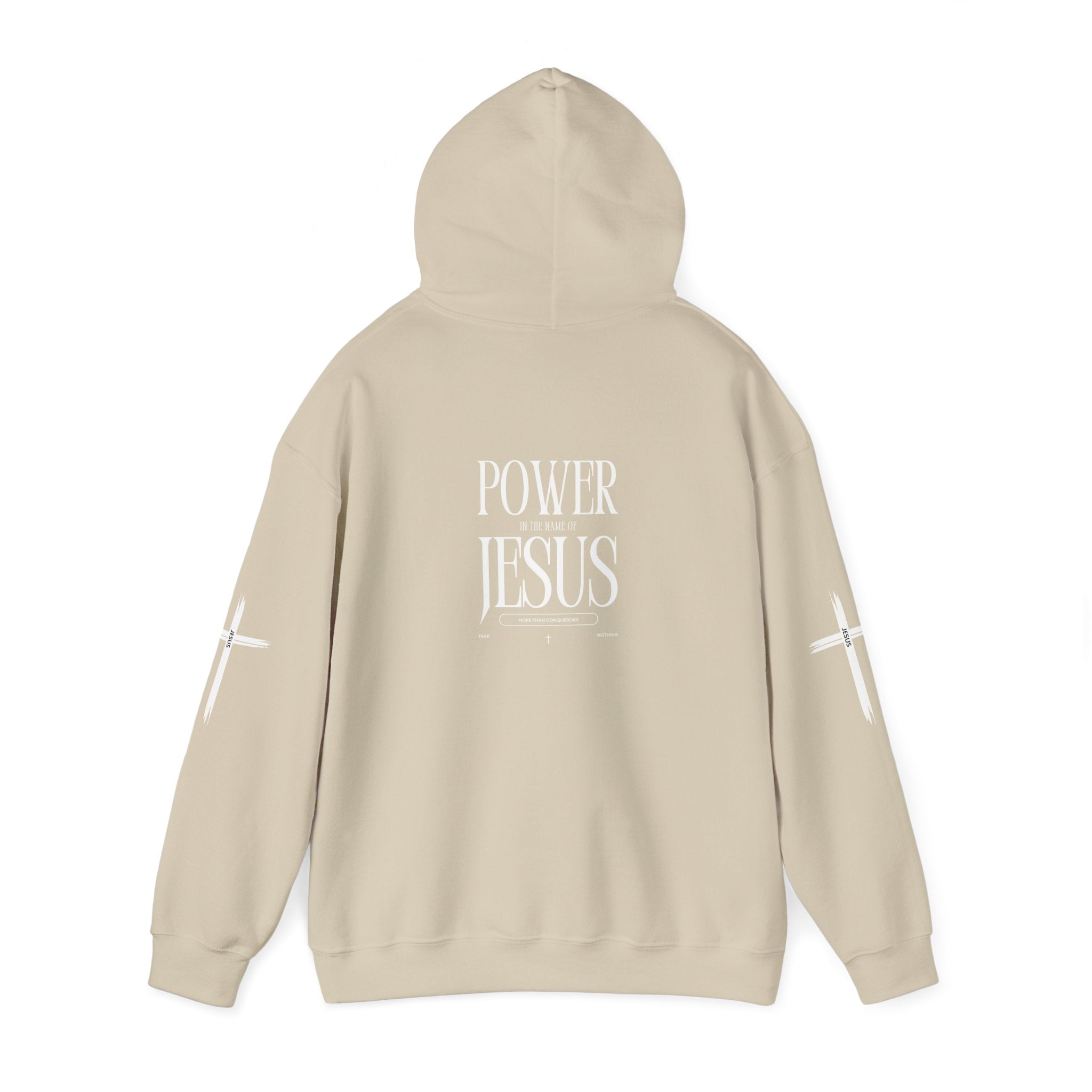 Collection of Power in the Name of Jesus Hoodie - Unisex Heavy Blend Sweatshirt for Faith and Inspiration in a gallery layout