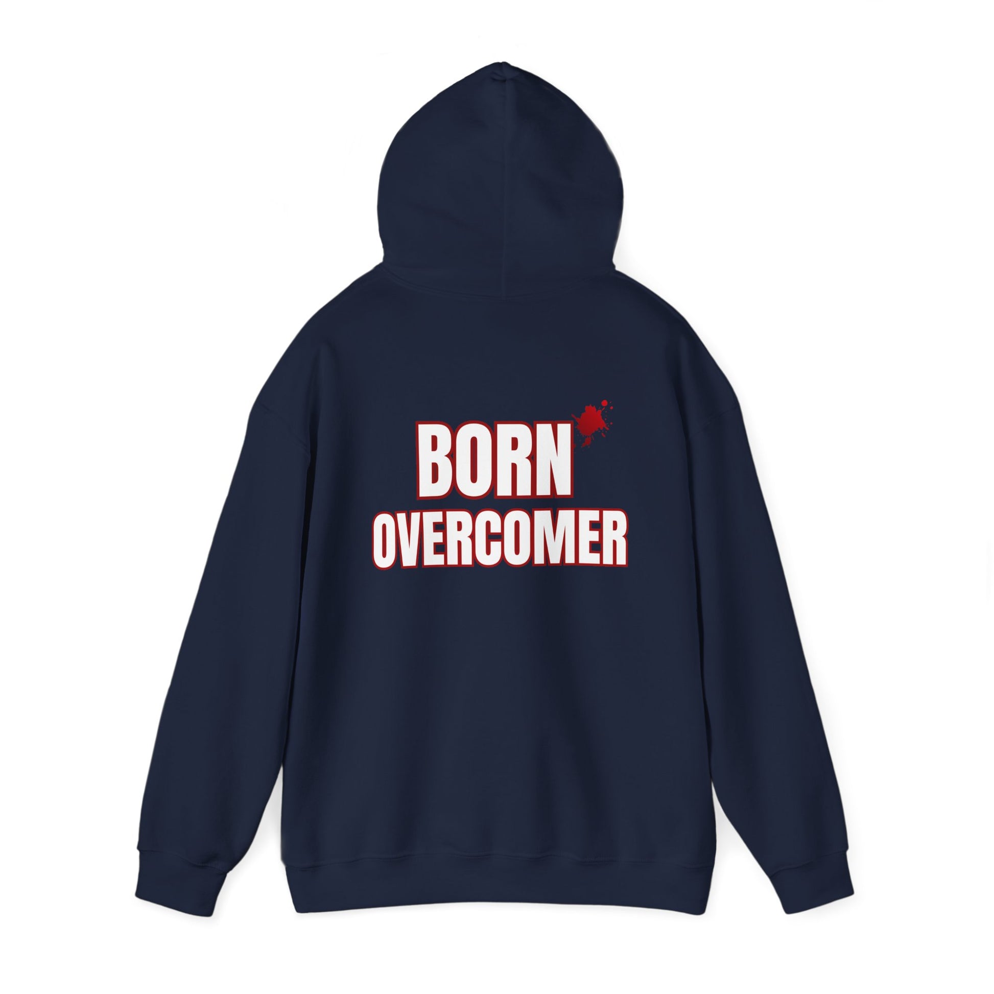 Born Overcomer - Unisex Heavy Blend Hoodie - Inspirational Sweatshirt for Everyday Comfort