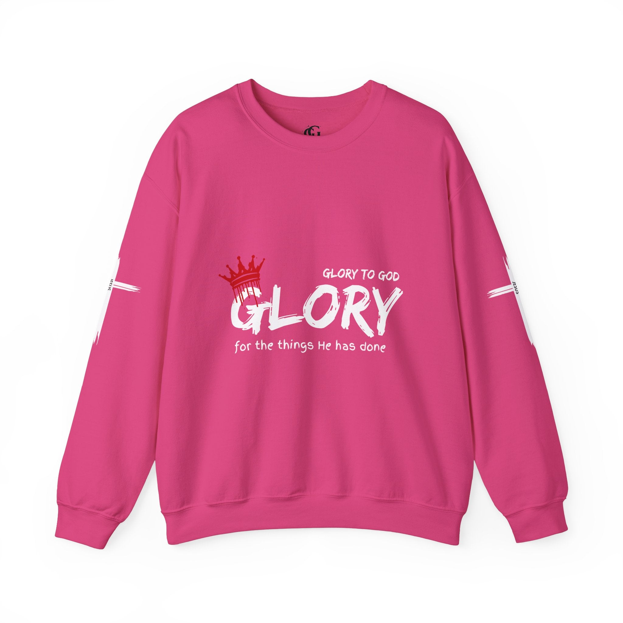 Collection of Glory to God for the Things He Has Done - Unisex Crewneck Sweatshirt in a gallery layout