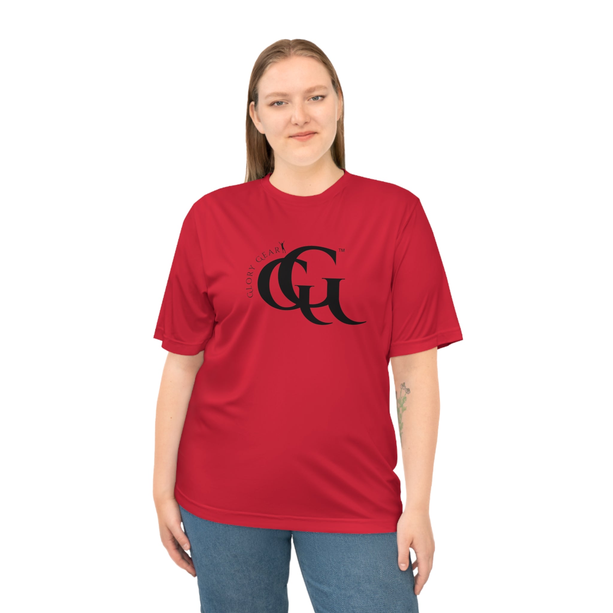 Collection of Glory Gear Unisex Zone Performance T-Shirt - Comfortable Activewear for Fitness Enthusiasts in a gallery layout