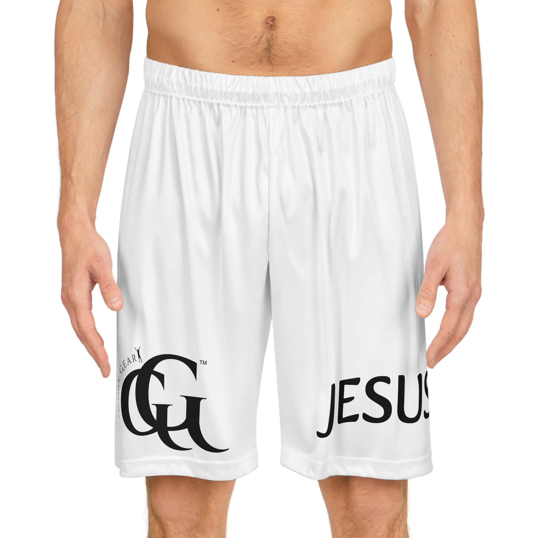 Collection of Glory Gear Jesus Basketball Shorts - Comfortable Athletic Wear for Faith and Sports Lovers in a gallery layout