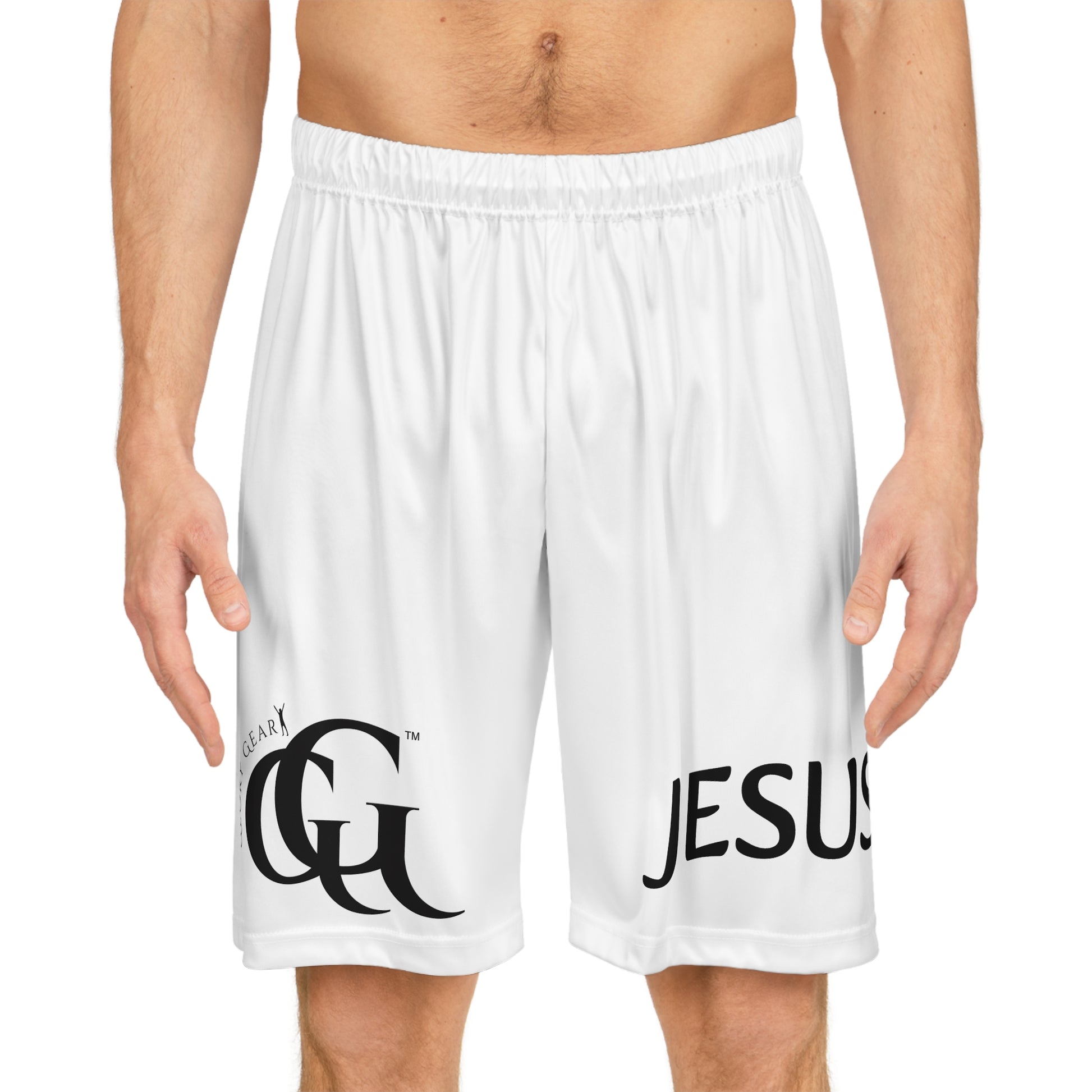 Glory Gear Jesus Basketball Shorts - Comfortable Athletic Wear for Faith and Sports Lovers