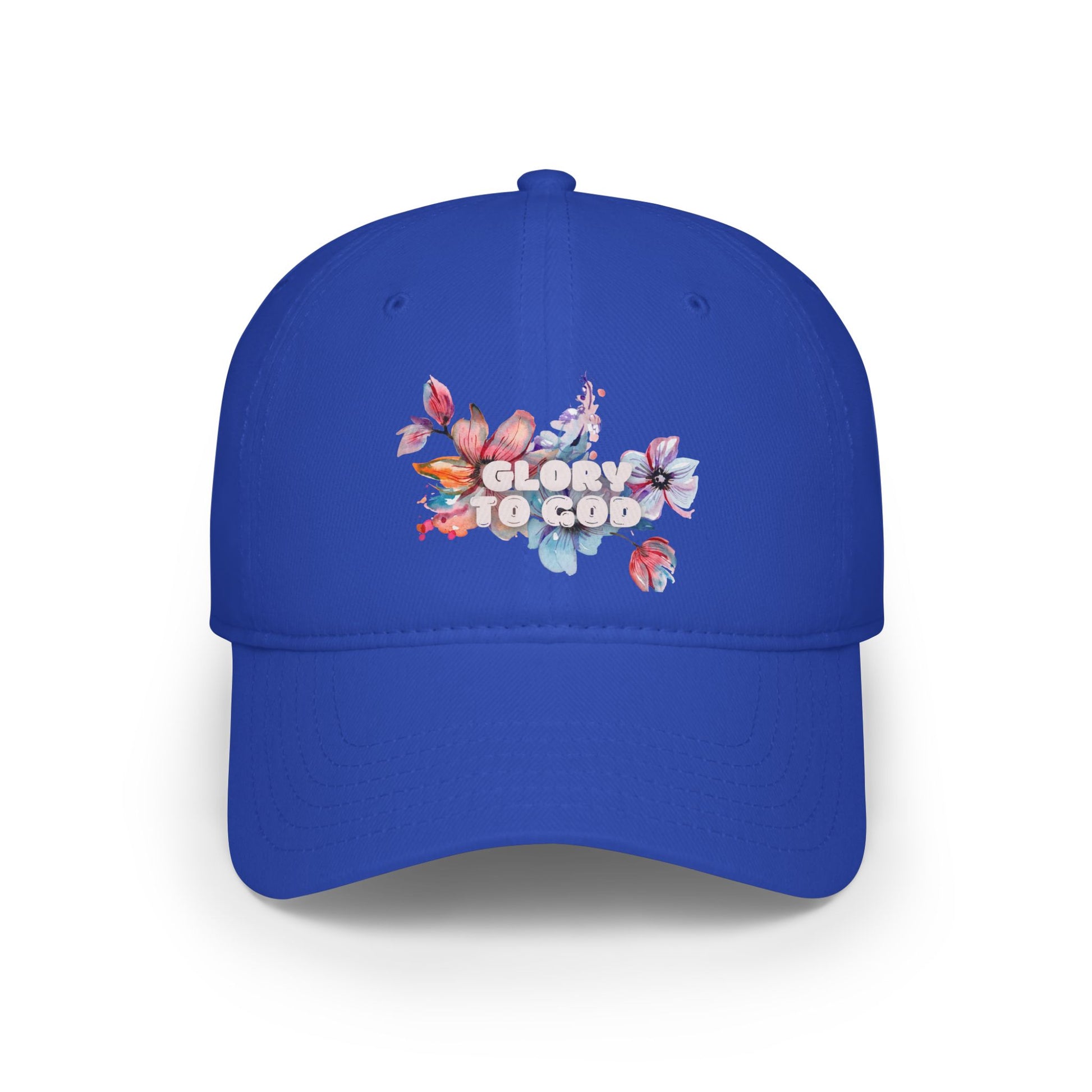 Glory to God Floral Low Profile Baseball Cap | Stylish Faith-Inspired Headwear