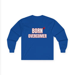 Collection of Born Overcomer Unisex Long Sleeve Tee - Inspirational Motivational Shirt in a gallery layout