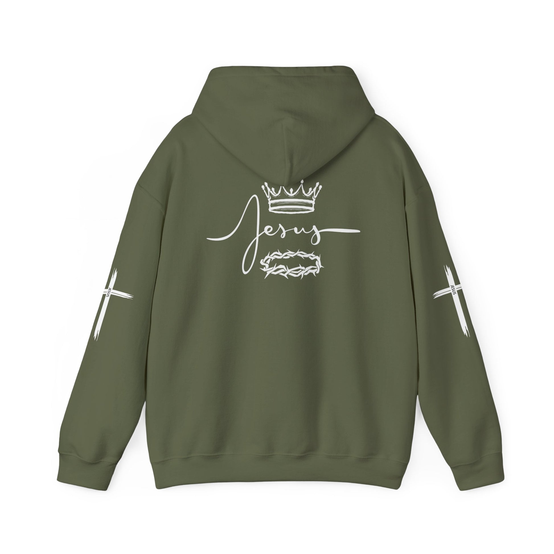 Jesus Crown & Cross Unisex Hooded Sweatshirt