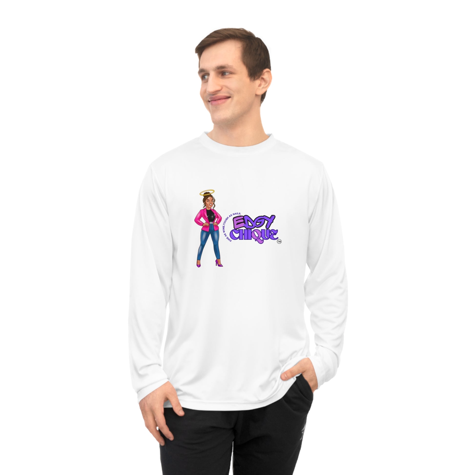 Performance Long Sleeve Shirt - Edgy Clique Graphic Tee for Active Lifestyle