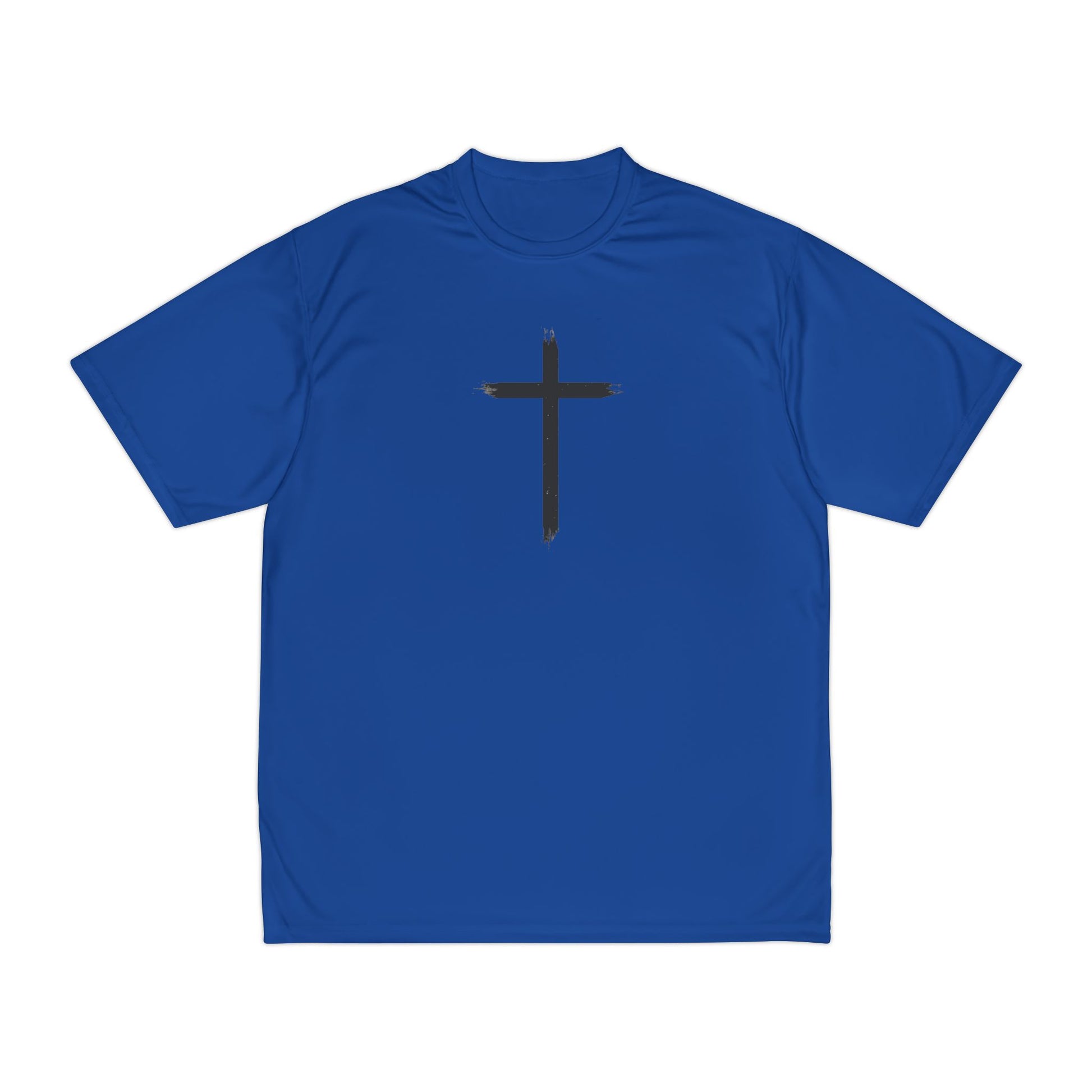 Men's Performance T-Shirt with Cross Design - Ideal for Active Lifestyle & Faith-Inspired Wear