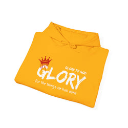 Collection of Glory to God Crown & Cross Unisex Hoodie in a gallery layout