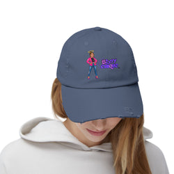 Collection of Edgy Chique Unisex Distressed Cap - Trendy Hat for Fashion-Forward Individuals in a gallery layout