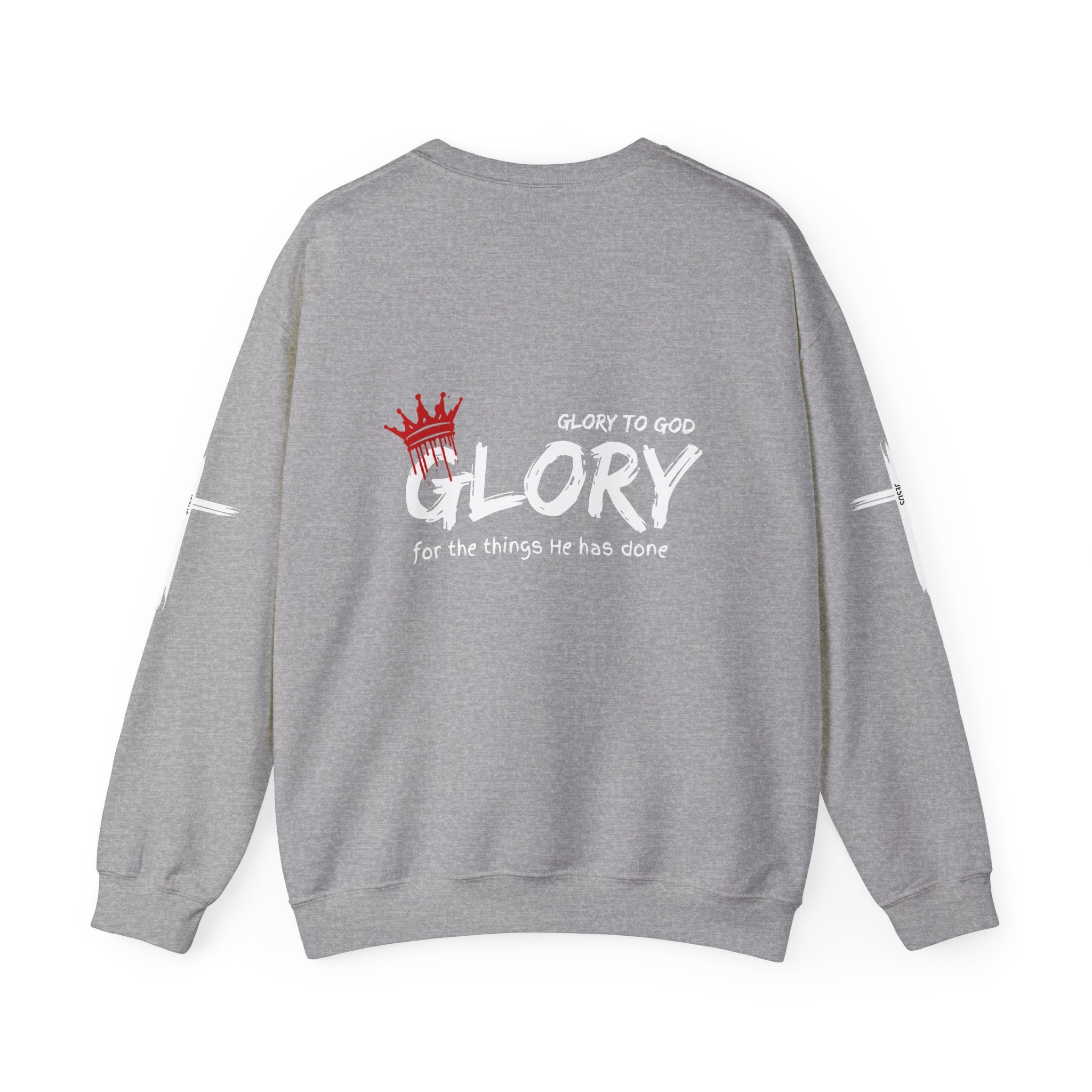 Collection of Glory to God for the Things He Has Done - Unisex Crewneck Sweatshirt in a gallery layout