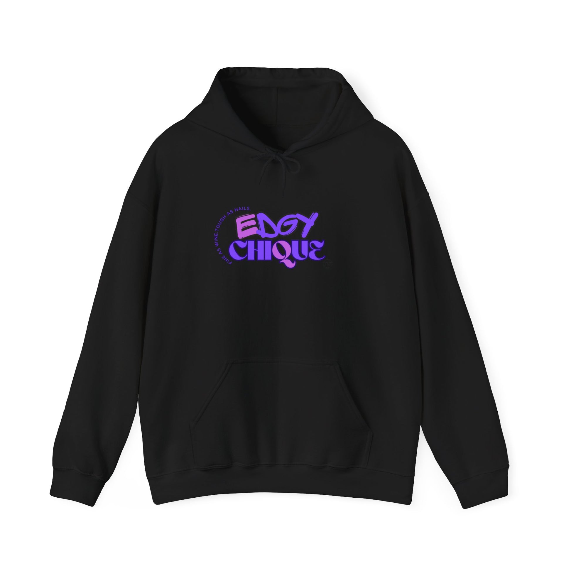 Edgy Chique Unisex Heavy Blend™ Hooded Sweatshirt - Trendy Graphic Pullover for Streetwear Enthusiasts