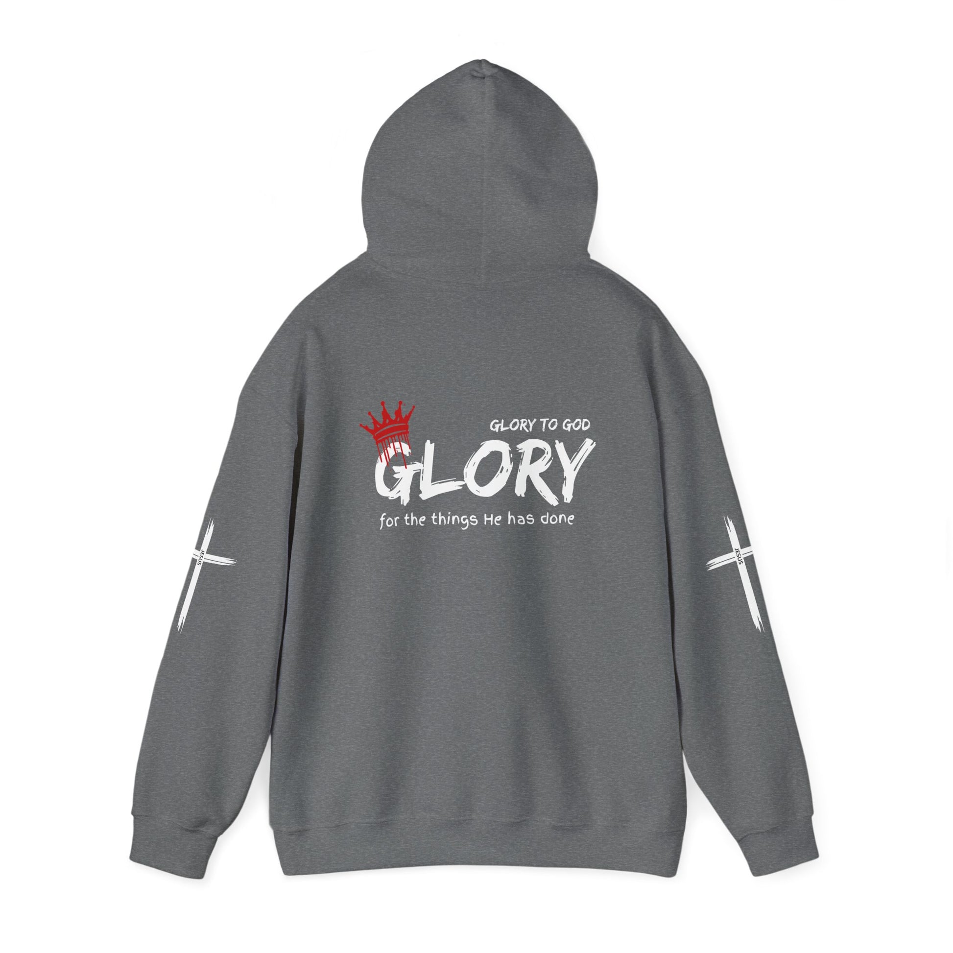 Glory to God Crown & Cross Unisex Hoodie