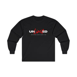 Collection of "Unlimited: Nothing God Can't Do" - Unisex Ultra Cotton Long Sleeve Tee in a gallery layout