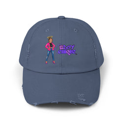 Collection of Edgy Chique Unisex Distressed Cap - Trendy Hat for Fashion-Forward Individuals in a gallery layout