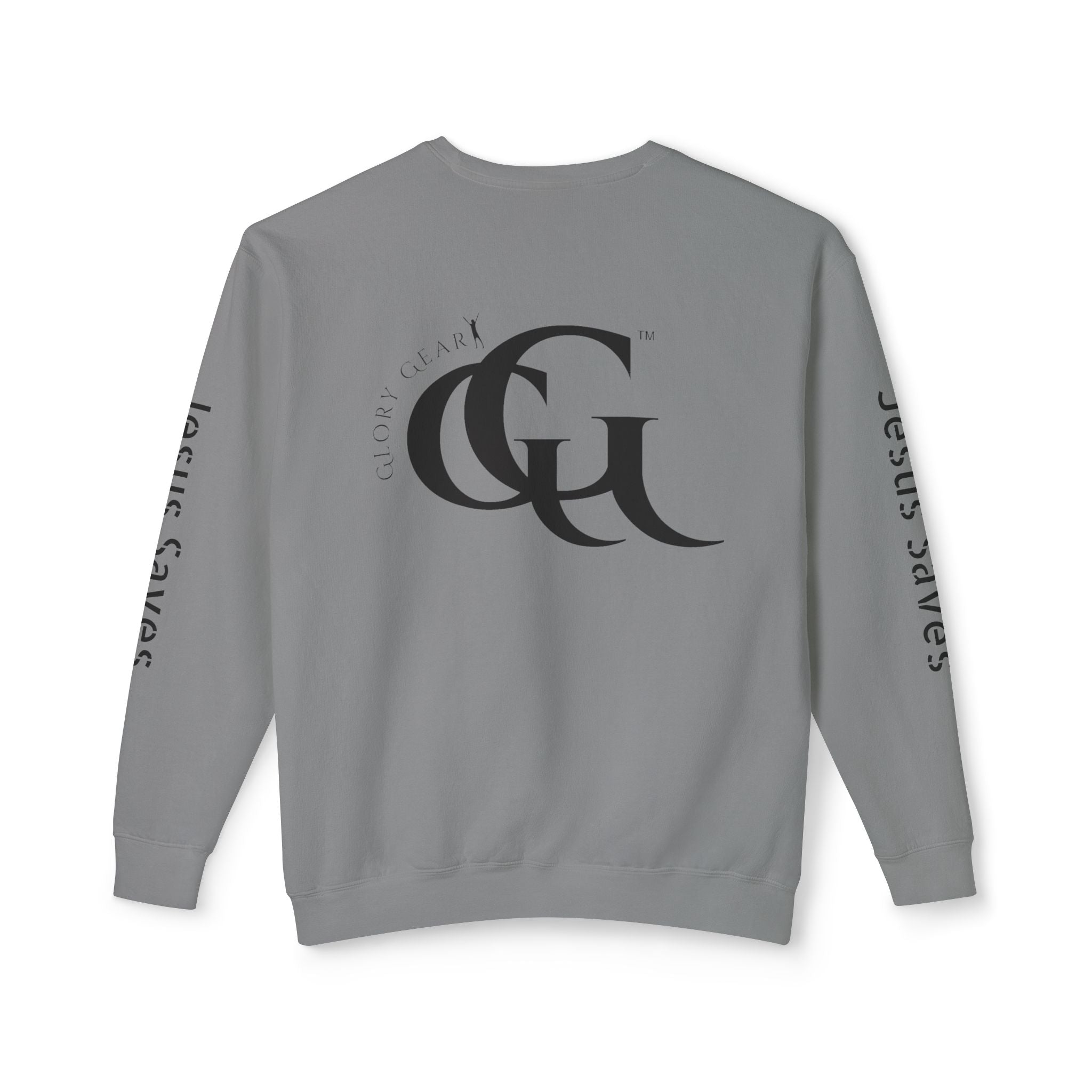 Collection of Inspirational Unisex Crewneck Sweatshirt - Glory Gear 'Jesus Saves' Design in a gallery layout