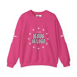 Collection of Faith-Inspired Unisex Heavy Blend Crewneck Sweatshirt - 'Jesus Is Lord' Design in a gallery layout