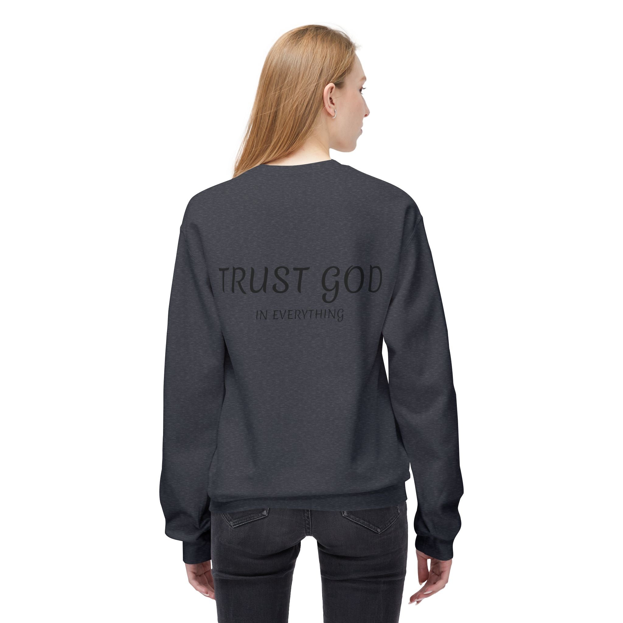 Collection of Trust God Fleece Sweatshirt for Comfort and Inspiration in a gallery layout