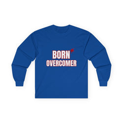 Collection of Born Overcomer Unisex Long Sleeve Tee - Inspirational Motivational Shirt in a gallery layout