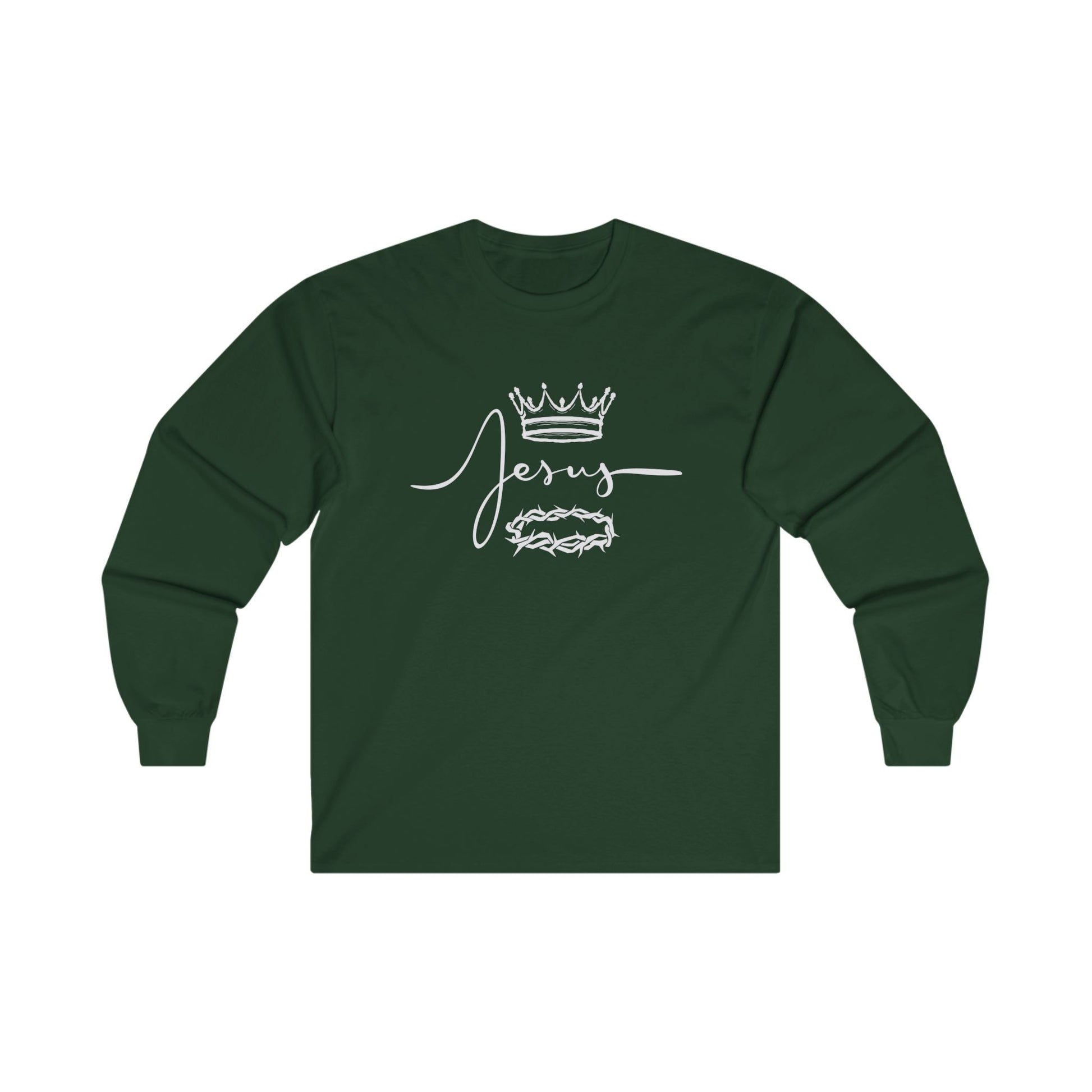 Crown & Thorn Jesus Unisex Long Sleeve Tee - Faith Inspired Apparel