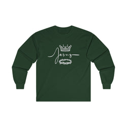 Collection of Crown & Thorn Jesus Unisex Long Sleeve Tee - Faith Inspired Apparel in a gallery layout