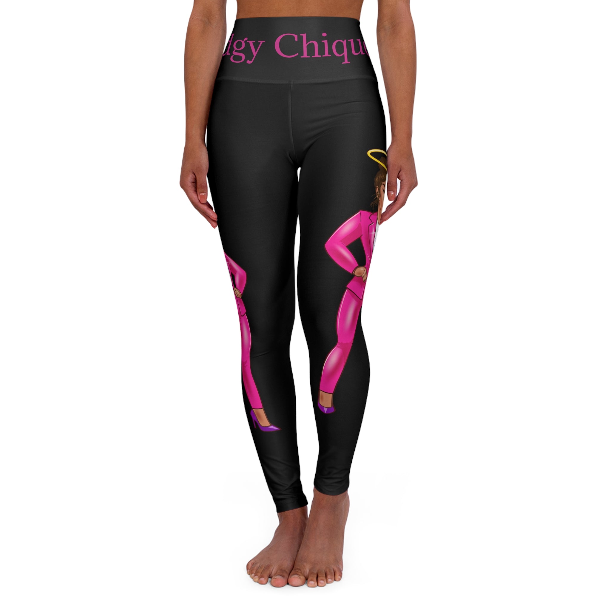 Collection of Edgy Chic High Waisted Yoga Leggings for Fitness Enthusiasts | Trendy Workout Wear in a gallery layout