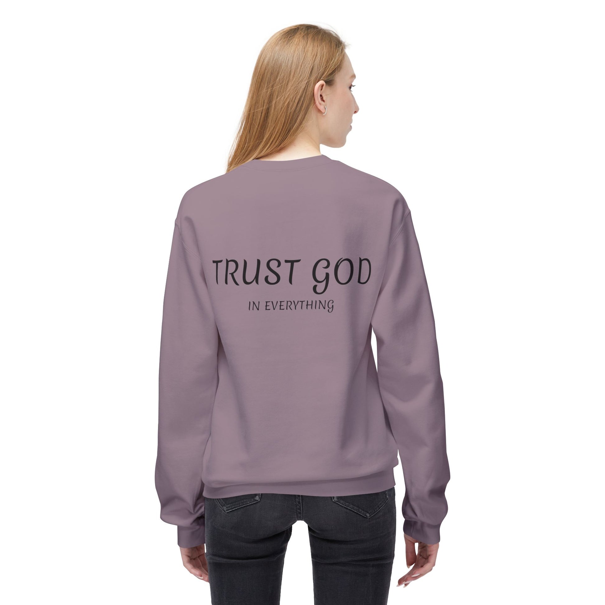 Trust God Fleece Sweatshirt for Comfort and Inspiration