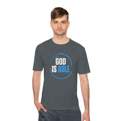 Collection of "God is Able" Unisex Moisture Wicking Tee in a gallery layout