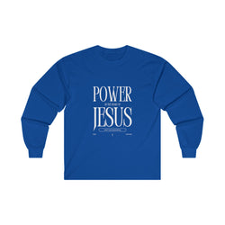 Collection of Power in the Name of Jesus Unisex Long Sleeve Tee - Faith-Based Spiritual Apparel in a gallery layout