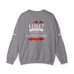 Collection of Inspirational Crewneck Sweatshirt - I AM VICTORIOUS 1 COR. 15:57 | Faith & Victory Apparel in a gallery layout