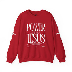 Collection of Power In the Name of Jesus Unisex Crewneck Sweatshirt for Comfort Lovers in a gallery layout