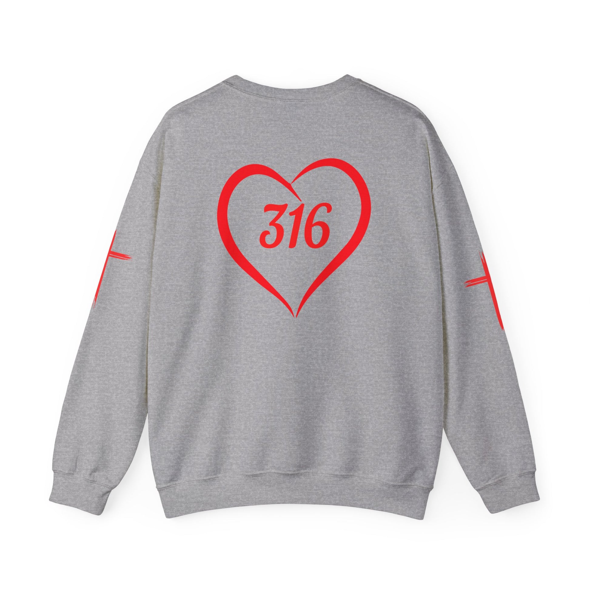 316 Heart Graphic Unisex Crewneck Sweatshirt - Cozy Casual Love