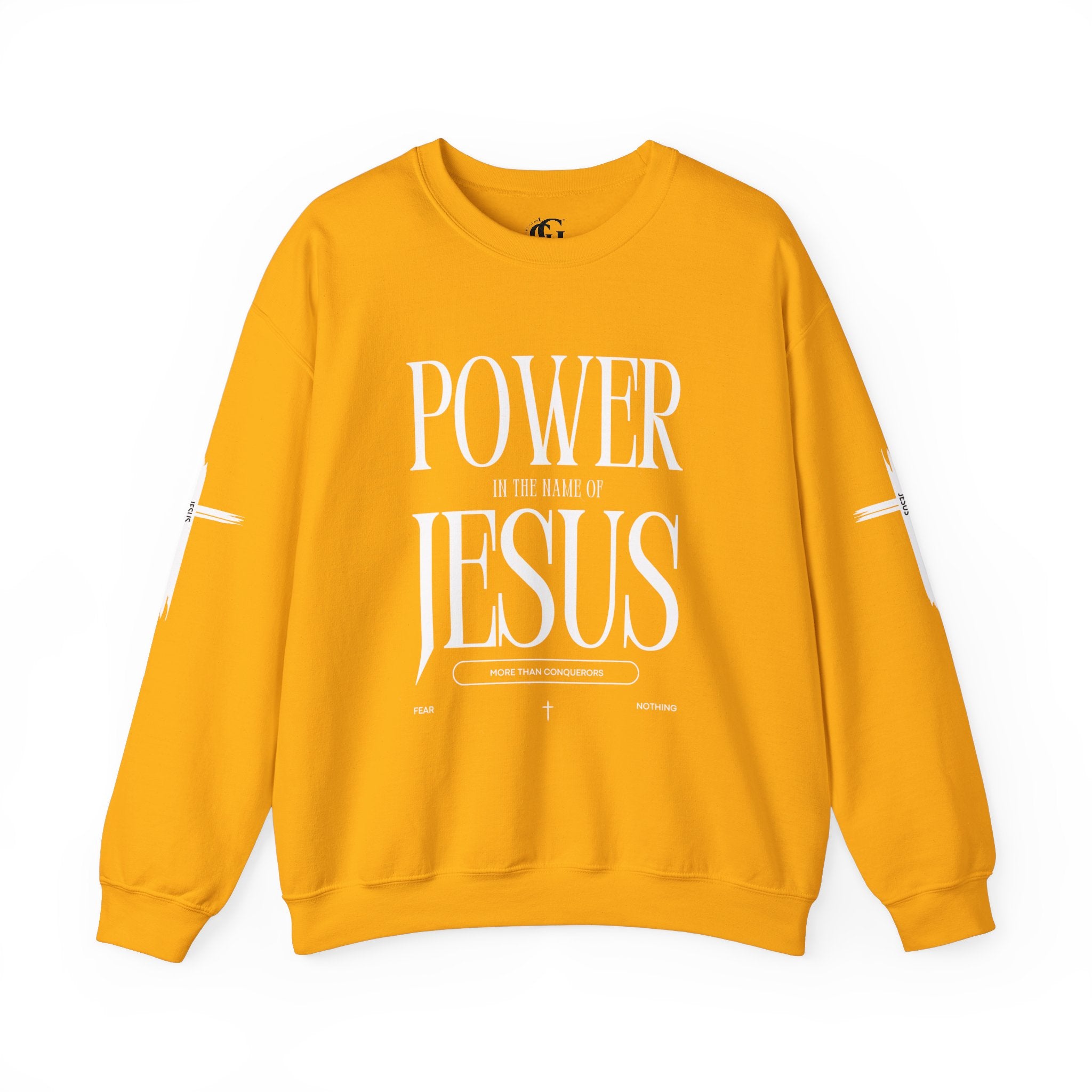 Collection of Power In the Name of Jesus Unisex Crewneck Sweatshirt for Comfort Lovers in a gallery layout